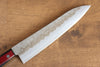 Seisuke Ringo Silver Steel No.3 Nashiji Gyuto  210mm Red Pakka wood Handle - Japannywholesale