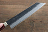 Seisuke Kurobeni Blue Super Hammered Kurouchi Kiritsuke Gyuto  210mm Red Pakka wood Handle - Japannywholesale