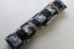 Japanese Style Knife Roll Aokabuki Ura Kamon 4 Pockets - Japannywholesale