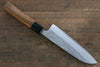 Sakai Takayuki Silver Steel No.3 Nashiji Santoku  170mm Black Persimmon Handle - Japannywholesale