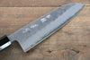 Sakai Takayuki Silver Steel No.3 Nashiji Santoku  170mm Black Persimmon Handle - Japannywholesale