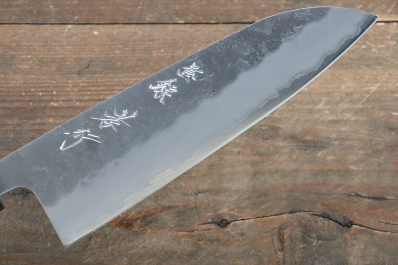 Sakai Takayuki Silver Steel No.3 Nashiji Santoku  170mm Black Persimmon Handle - Japannywholesale