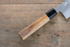 Sakai Takayuki Silver Steel No.3 Nashiji Santoku  170mm Black Persimmon Handle - Japannywholesale