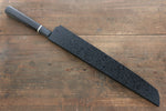 Sakai Takayuki Honyaki Blue Steel No.1 Mirrored Finish Sakimaru Takohiki  300mm Ebony with Ring Handle with Sheath - Japannywholesale