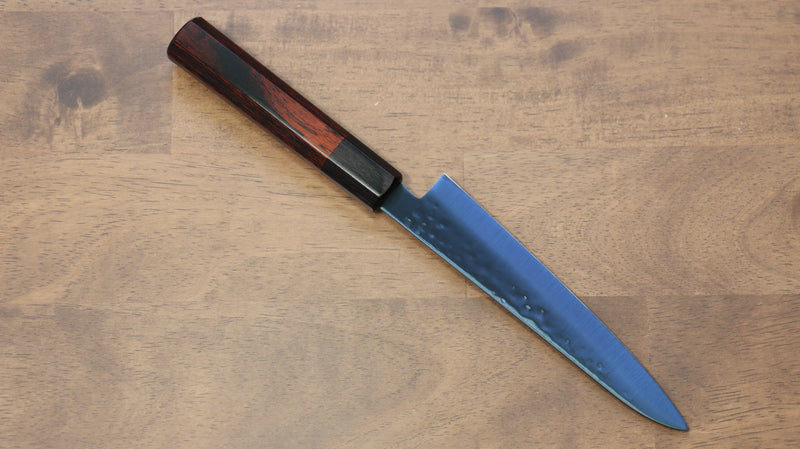 Seisuke SK-85 Ion plating Hammered Petty-Utility  150mm Red Pakka wood Handle - Japannywholesale