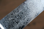 Seisuke Kagami AUS10 Mirrored Finish Damascus Gyuto  210mm Black Pakka wood Handle - Japannywholesale