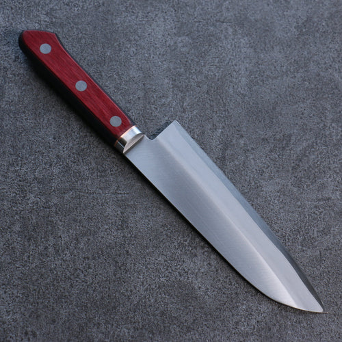 Seisuke Blue Super Migaki Finished Santoku  170mm Red and Black Pakka wood Handle - Japannywholesale