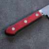 Seisuke Blue Super Migaki Finished Santoku  170mm Red and Black Pakka wood Handle - Japannywholesale