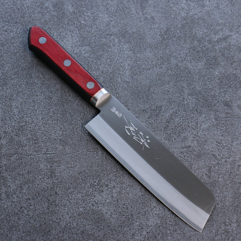 Seisuke Blue Super Migaki Finished Usuba  160mm Red and Black Pakka wood Handle - Japannywholesale