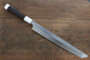 Sakai Takayuki Honyaki Blue Steel No.2 Mirrored Finish Sakimaru Takohiki  300mm Ebony with Ring Handle with Sheath - Japannywholesale