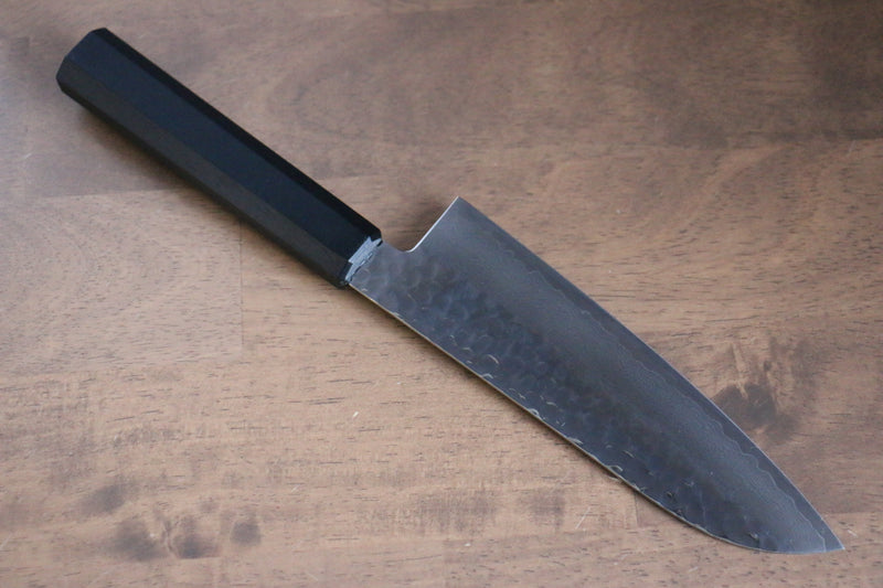 Sakai Takayuki Nanairo VG10 33 Layer Santoku  180mm ABS resin(Black Lacquered) Handle - Japannywholesale