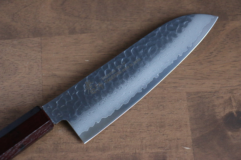 Sakai Takayuki Nanairo VG10 33 Layer Santoku  180mm ABS resin(Red tortoiseshell) Handle - Japannywholesale