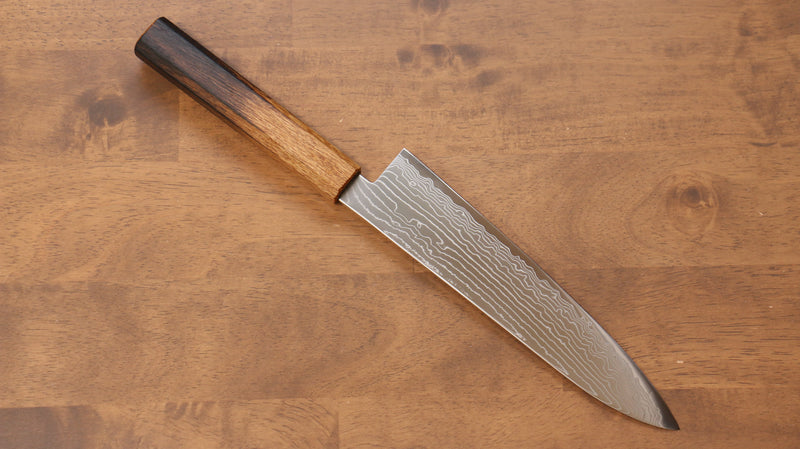 Kajin Cobalt Special Steel Damascus Gyuto  210mm Burnt Oak (Mehakkaku) Handle - Japannywholesale