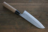 Seisuke Blue Steel No.2 Nashiji Santoku  165mm Chestnut Handle - Japannywholesale