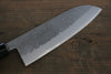 Seisuke Blue Steel No.2 Nashiji Santoku  165mm Chestnut Handle - Japannywholesale