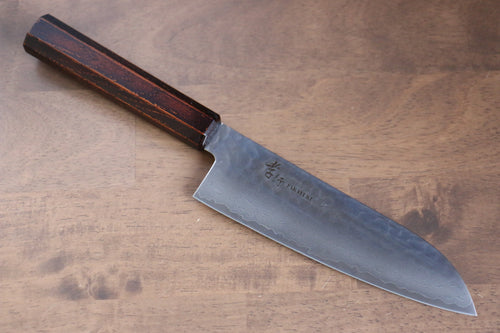 Sakai Takayuki Nanairo VG10 33 Layer Santoku  180mm ABS resin(Retro wood grain) Handle - Japannywholesale