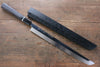 Sakai Takayuki Honyaki Blue Steel No.2 Mirrored Finish Sakimaru Takohiki  300mm Ebony with Ring Handle with Sheath - Japannywholesale