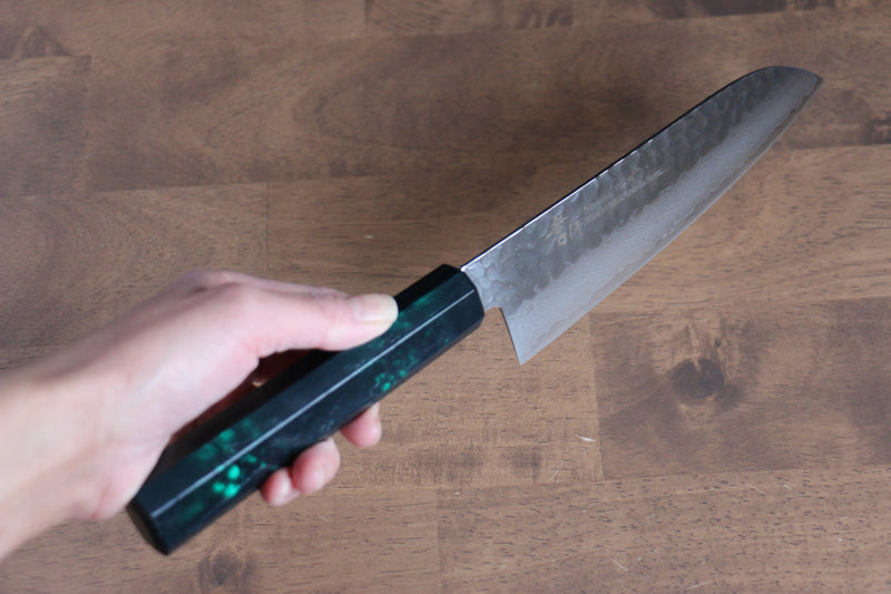 Sakai Takayuki Nanairo VG10 33 Layer Santoku  180mm ABS resin(Green tortoiseshell) Handle - Japannywholesale