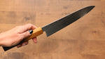 Kajin Cobalt Special Steel Damascus Gyuto  210mm Burnt Oak (Mehakkaku) Handle - Japannywholesale