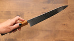 Kajin Cobalt Special Steel Damascus Gyuto  240mm Burnt Oak (Mehakkaku) Handle - Japannywholesale