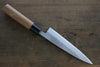 Seisuke Blue Steel No.2 Nashiji Petty-Utility  135mm Chestnut Handle - Japannywholesale