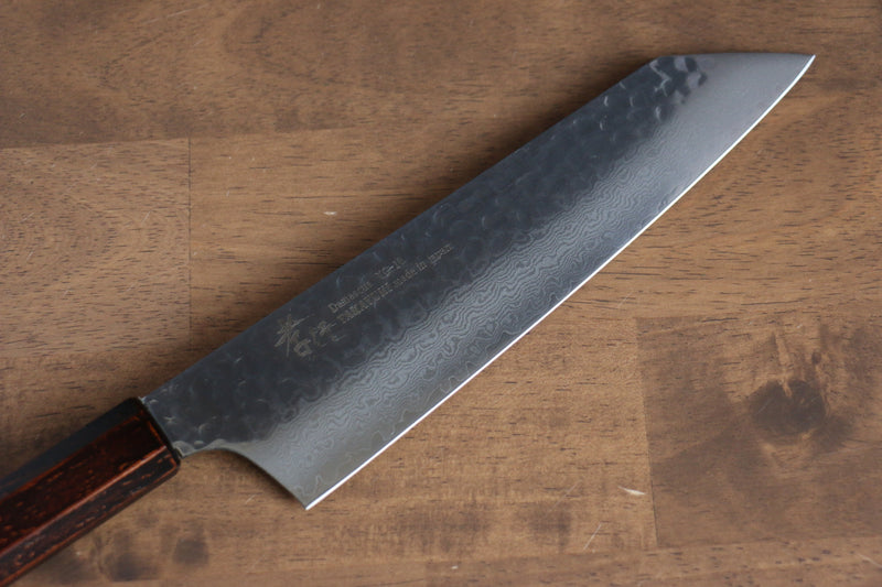 Sakai Takayuki Nanairo VG10 33 Layer Kengata Gyuto  190mm ABS resin(Retro wood grain) Handle - Japannywholesale