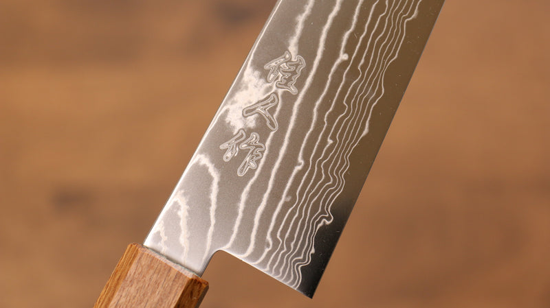 Kajin Cobalt Special Steel Damascus Gyuto  240mm Burnt Oak (Mehakkaku) Handle - Japannywholesale