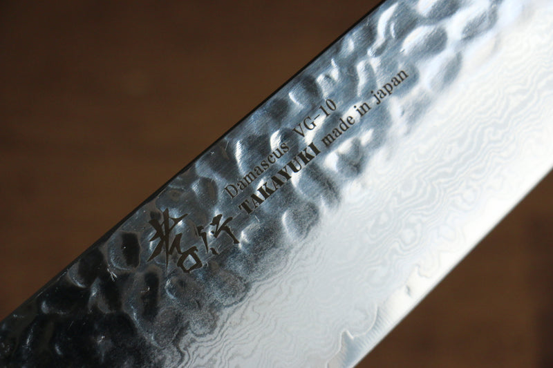 Sakai Takayuki Nanairo VG10 33 Layer Kengata Gyuto  190mm ABS resin(Tortoiseshell) Handle - Japannywholesale