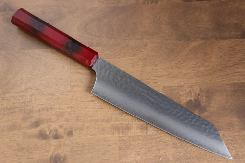 Sakai Takayuki Nanairo VG10 33 Layer Kengata Gyuto  190mm ABS resin(Red tortoiseshell) Handle - Japannywholesale