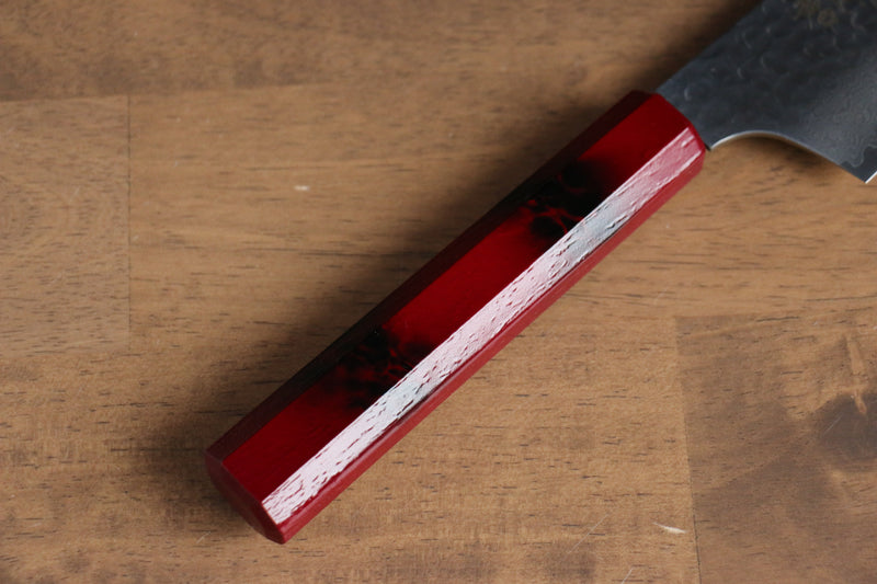 Sakai Takayuki Nanairo VG10 33 Layer Kengata Gyuto  190mm ABS resin(Red tortoiseshell) Handle - Japannywholesale