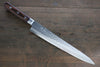 Seisuke VG10 17 Layer Damascus sujihiki  240mm Mahogany Handle - Japannywholesale