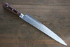 Seisuke VG10 17 Layer Damascus sujihiki  240mm Mahogany Handle - Japannywholesale