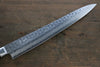 Seisuke VG10 17 Layer Damascus sujihiki  240mm Mahogany Handle - Japannywholesale