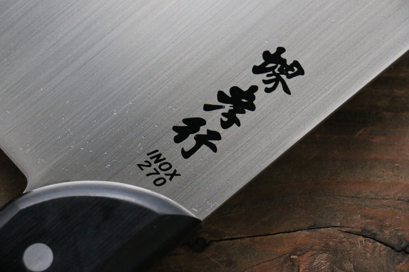 Sakai Takayuki [Left Handed] INOX Molybdenum Soba  270mm Black Pakka wood Handle - Japannywholesale