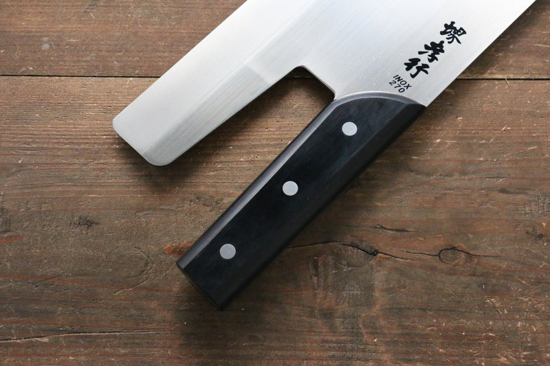 Sakai Takayuki [Left Handed] INOX Molybdenum Soba  270mm Black Pakka wood Handle - Japannywholesale