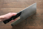 Sakai Takayuki [Left Handed] INOX Molybdenum Soba  270mm Black Pakka wood Handle - Japannywholesale