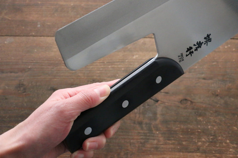 Sakai Takayuki [Left Handed] INOX Molybdenum Soba  270mm Black Pakka wood Handle - Japannywholesale