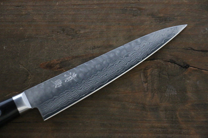 Seisuke VG10 17 Layer Damascus Petty-Utility  135mm Pakka wood Handle with Sheath - Japannywholesale