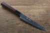 Seisuke AUS10 Damascus Petty-Utility  150mm Shitan Handle - Japannywholesale