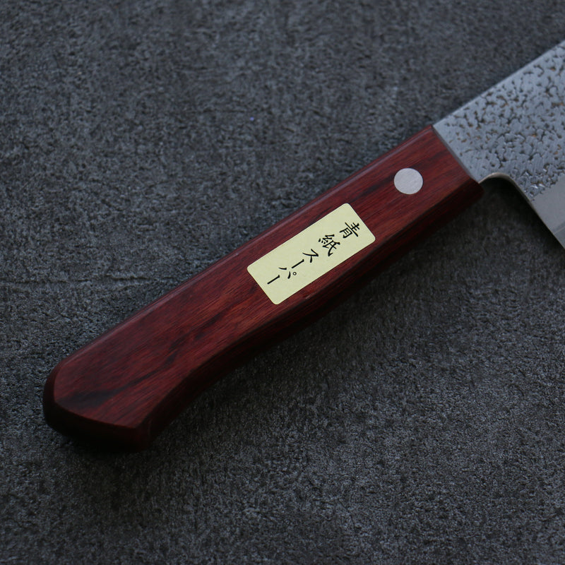 Seisuke Blue Super Hammered Bunka  165mm Red Pakka wood Handle - Japannywholesale