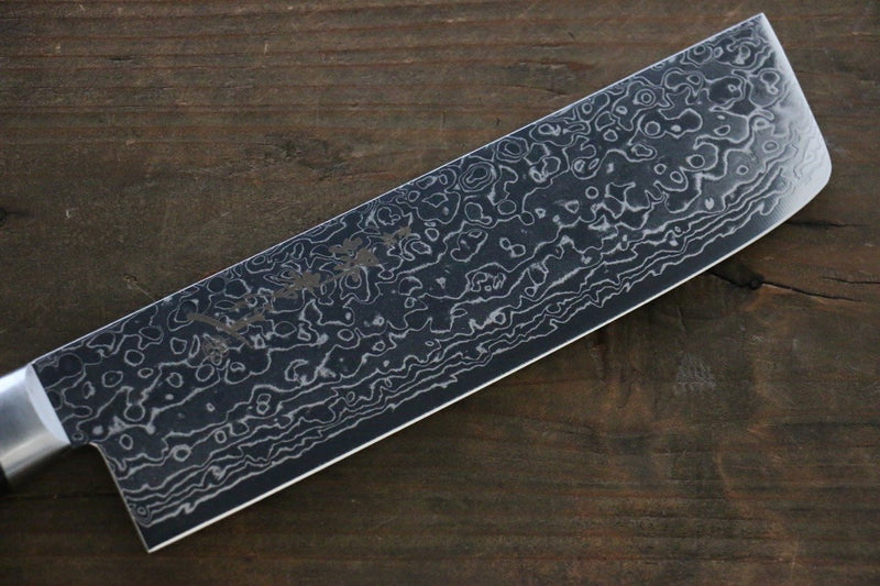 Sakai Takayuki AUS10 45 Layer Mirrored Finish Damascus Nakiri  160mm - Japannywholesale