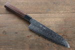 Seisuke AUS10 Damascus Santoku  180mm Shitan Handle - Japannywholesale