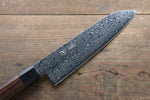 Seisuke AUS10 Damascus Santoku  180mm Shitan Handle - Japannywholesale