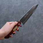 Seisuke Blue Super Hammered Bunka  165mm Red Pakka wood Handle - Japannywholesale