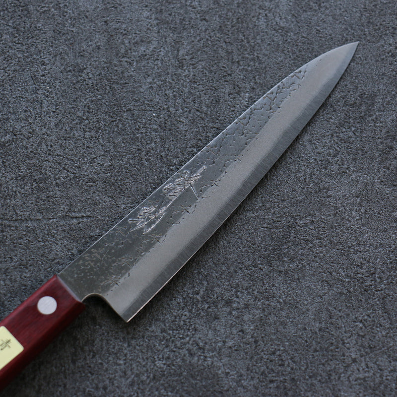 Seisuke Blue Super Hammered Petty-Utility  150mm Red Pakka wood Handle - Japannywholesale