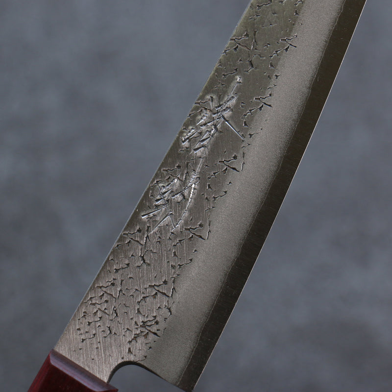 Seisuke Blue Super Hammered Petty-Utility  150mm Red Pakka wood Handle - Japannywholesale