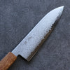 Seisuke VG10 Damascus Santoku  180mm Burnt Oak Handle - Japannywholesale