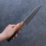 Seisuke VG10 Damascus Santoku  180mm Burnt Oak Handle - Japannywholesale