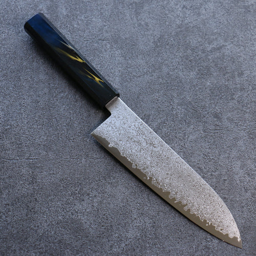 Seisuke VG10 Damascus Santoku  180mm Lacquered Handle - Japannywholesale