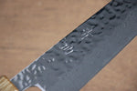 Seisuke Tsukikage AUS10 Migaki Finished Hammered Damascus Gyuto  180mm Oak Handle - Japannywholesale